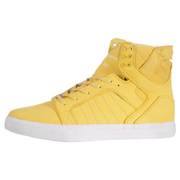 Supra Womens SkyTop High Top Shoes - Yellow | Canada U9755-2W03